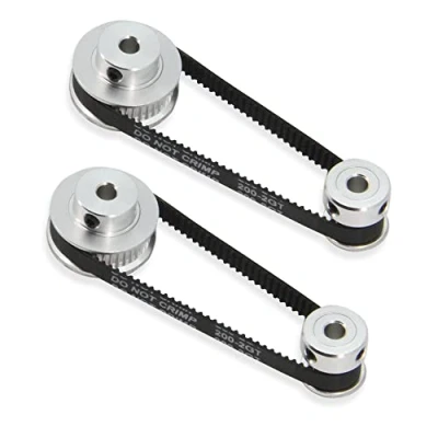 Afbeelding van Zeberoxyz 2 delige set GT2 synchroon wiel 20 &amp; 40 tanden 5 mm boring aluminium tandriemschijf met stuks lengte 200 breedte 6 riem (20 40T 5B 6)