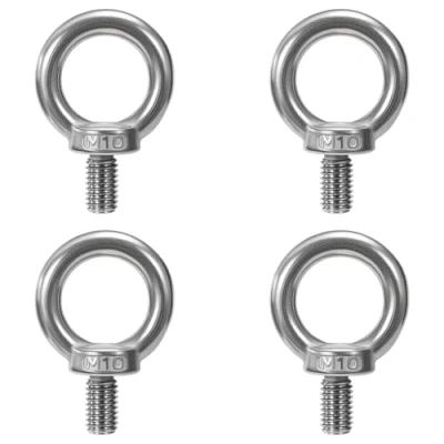 Afbeelding van QIMEI SHOP Ringschroef M10 oogschroef 304 roestvrij staal oogbout ringbout oogschroeven x 18 voor bevestiging en ophangen 4 stuks