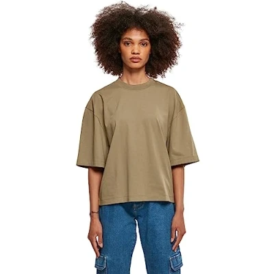 Afbeelding van Urban Classics Oversized Tshirt basic, Dames, Maat: 3XL, Khaki
