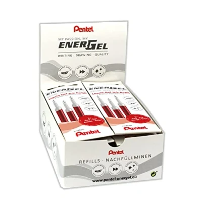 Afbeelding van Gelschrijvervulling Pentel LR7 Energel 0.4mm rood set à 3 stuks