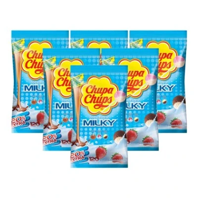Afbeelding van Chupa Chups Lolly&#039;s Milky (Navulzak) 6x 120 stuks