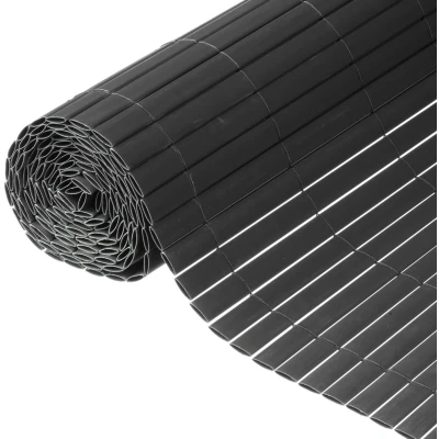 Afbeelding van Tuinscherm dubbelzijdig 1,5x3 m PVC antraciet