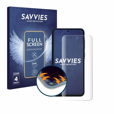 Afbeelding van Savvies Screenprotector voor Samsung Galaxy A55 5G Enterprise Edition Folie Beschermfolie transparant volledig dekking (4 Stuks)