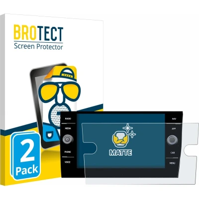 Afbeelding van BROTECT (2 Stuks) Antireflecterende Beschermfolie voor Volkswagen Taigo Discover Media 8 2023 Anti Glare Screen Protector, Mat, Ontspiegelend