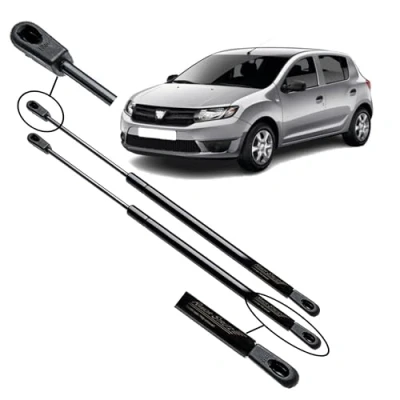 Afbeelding van Ramor Strutz. Twee Gasveer Demper Achterklep Compatibel met Dacia Sandero 2012 2020. Gasdrukveer Achterklep, Gasveren Achterklepdemper voor Kofferbak. Linker en Rechterkant.