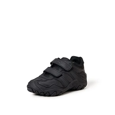 Afbeelding van Geox JR Crush Sneakers laag voor kinderen, Maat: 30, Black Leer/ synthetisch