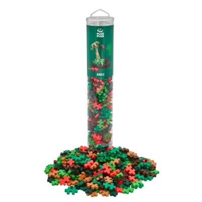 Afbeelding van Plus Jungle Mix Tube Constructiespeelgoed Set Met Bouwstenen 240 Delige Bouwset Bouwspeelgoed Vanaf 3 Jaar