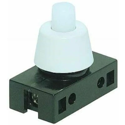 Afbeelding van Inbouwdrukschakelaar met schroefcontacten voor lampen en apparaten 250V 2A wit