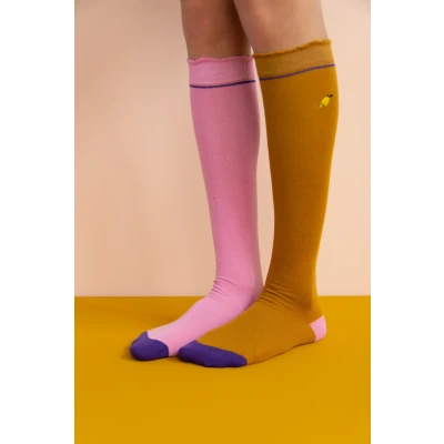 Afbeelding van Kniehoge sokken voor Kinderen Roze Maat 22 24 Sticky Lemon