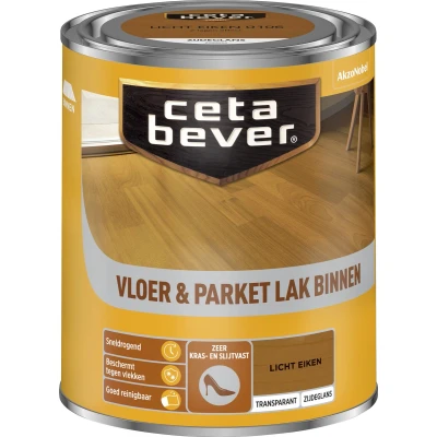 Afbeelding van cetabever transparante vloer &amp; parketlak 0106 licht eiken 0.75 ltr