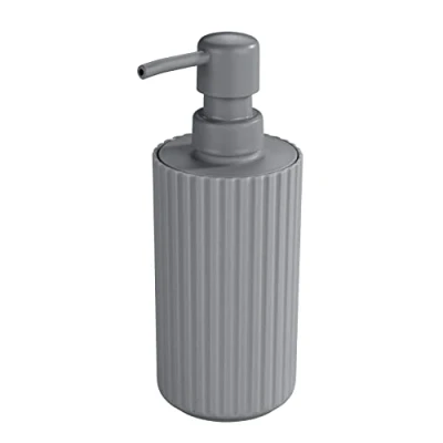 Afbeelding van ALLSTAR, Grijze kunststof Minas zeepdispenser, 280 ml, Ø7 x 18 cm