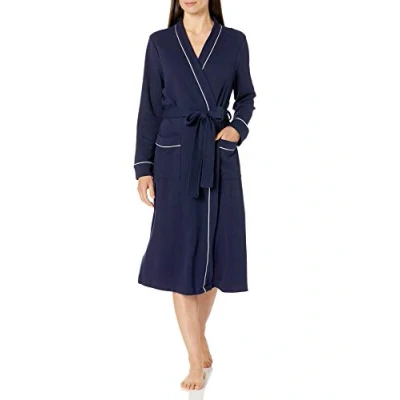 Afbeelding van Amazon Essentials Lichtgewicht gewaad over de volledige lengte voor dames (verkrijgbaar in grote maten), marineblauw, klein