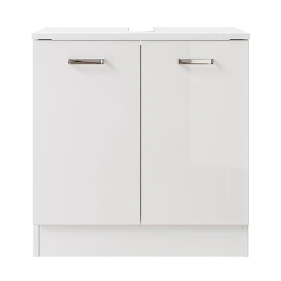 Afbeelding van Pelipal Quickset 301 Wastafelonderkast in glanzend wit, 60,2 cm breed, wastafelkast zonder wastafel met 2 deuren