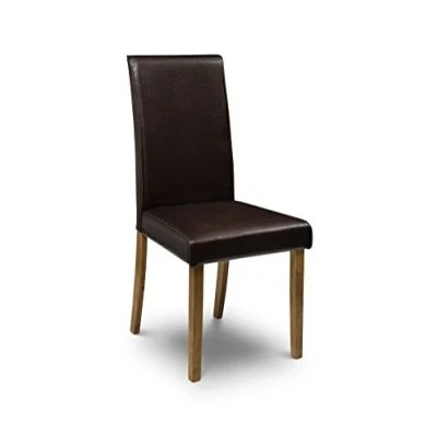 Afbeelding van Julian Bowen set van 2 Hudson bruine stoelen
