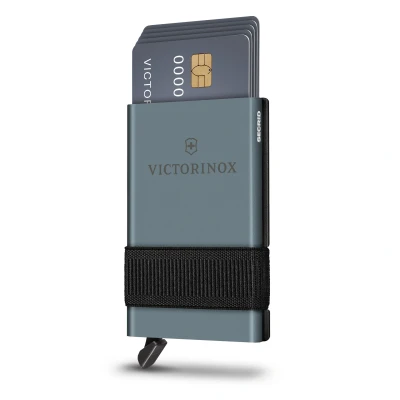 Afbeelding van VICTORINOX Smart Card Wallet, 2 in 1 portemonnee met multitool, 10 functies, Swiss Made, kaartenetui, incl. bankbiljettenband, Sharp Gray (grijs)