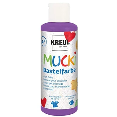 Afbeelding van MUCKI Violet Knutselverf 80ml Dermatologisch getest, parabenenvrij, glutenvrij, lactosevrij, veganistisch
