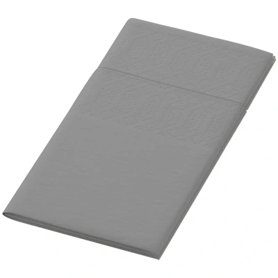 Afbeelding van Servetten tissue 33cm 3 laags granite grey 1/8 vouw