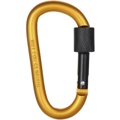 Afbeelding van Doodadeals® Karabijnsluiting Sleutelhanger Musketonhaak Karabijnhaak Met 30 mm Sleutelring Geel