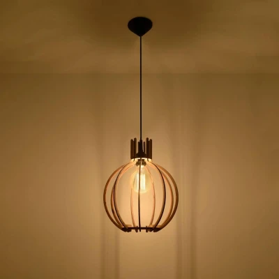 Afbeelding van Sollux hanglamp Arancia 1 lichts 30 x90 cm bruin