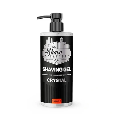 Afbeelding van The Shave Factory Shaving Gel Perfecte Scheren Ervaring, Hydratatie, Bescherming en Comfort voor Mannen Premium Scheergel een Ultragladde Verfrissende Scheerbeurt (Crystal, 1000ML)