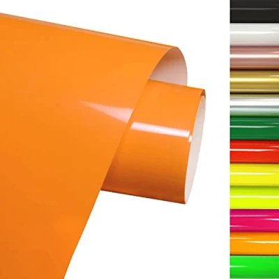 Afbeelding van FOSER Warmteoverdracht Vinyl Roll, Plotterfolie, Heat Transfer 30 cm x 3 m, strijktransferfolie, voor doe het zelf T shirt, stoffen (Fluorescerend Oranje)