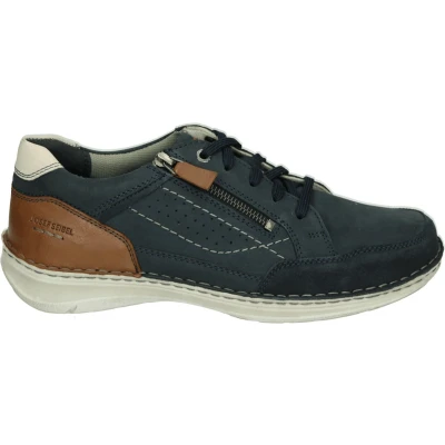 Afbeelding van Josef Seibel NEW Anvers 11 Sportieve veterschoenen, Heren, Maat: 42, Indigo multi Nubukleer