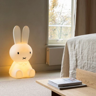Afbeelding van Nijntje lamp XL Mr. Maria 80 cm met dimmer Wit / 40 x Polyethyleen