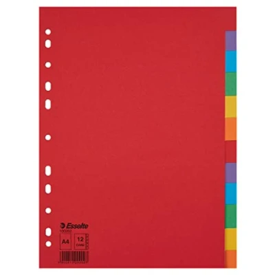 Afbeelding van Esselte tabbladen Economy 12 tabs 10 stuks