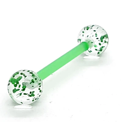 Afbeelding van Glitter Groen Tong Piercing