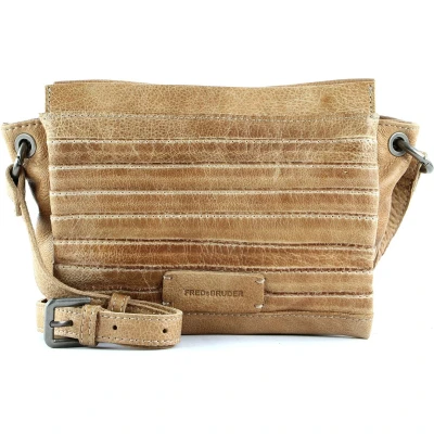 Afbeelding van FREDsBRUDER Leren Schoudertas Sky Crossbody Sand Beige
