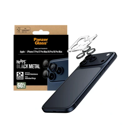 Afbeelding van PanzerGlass Hoops Black Camera Lens Protector iPhone 17 Pro iPh