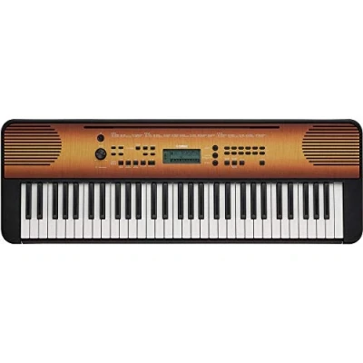 Afbeelding van Yamaha digitaal keyboard PSR E360MA, esdoorn, toetsenbord voor beginners met 61 toetsen aanslagdynamiek, draagbaar in veelzijdig design elke woonruimte
