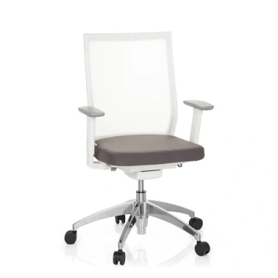 Afbeelding van Bureaustoel Met Armleuning Stof Grijs/Wit Aspen White