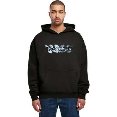 Afbeelding van Upscale by Mister Tee Cagedchrome Ultra Heavy Oversize Hoodie Hoodie, Heren, Maat: Medium, Black