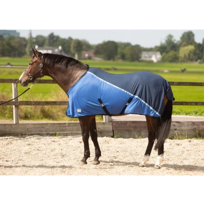Afbeelding van Harry&#039;s Horse Vliegendeken Mesh pro Navy 135/185
