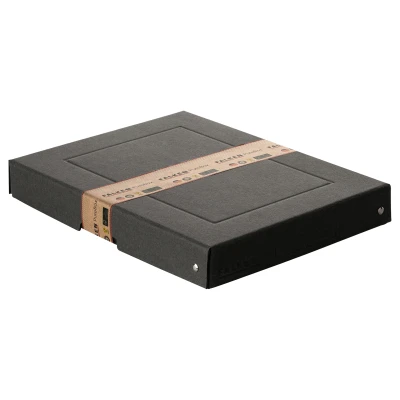 Afbeelding van Falken Ref. 22001696000F PureBox 1 förvaringslåda med lock presentförpackning ingen plast A4 format höjd 40 mm utskuret handtag band Färg svart