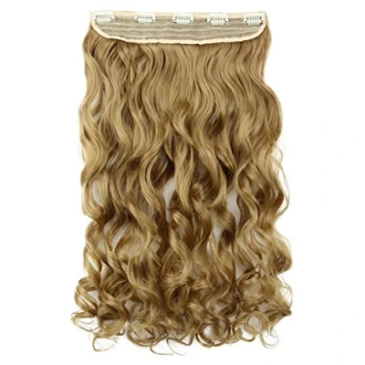 Afbeelding van CAISHA 55cm Clip In Extensies Haarextensies Haarstukje Golvend Goudblond C64 1