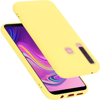 Afbeelding van Cadorabo Hoesje geschikt voor Samsung Galaxy A9 2018 in LIQUID GEEL Beschermhoes gemaakt van flexibel TPU silicone Case Cover