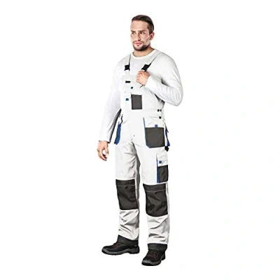 Afbeelding van Leber&amp;Hollman LH FMN B_WSN52 Beschermende tuinbroek, wit grijs blauw, 52 maten
