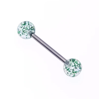 Afbeelding van Tong Piercing Glitter Groen