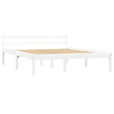 Afbeelding van Bedframe massief grenenhout wit 140x200 cm
