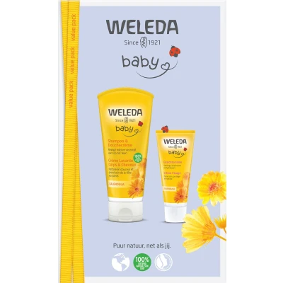 Afbeelding van Weleda Calendula Shampoo &amp; Gezichtscréme Voordeelset