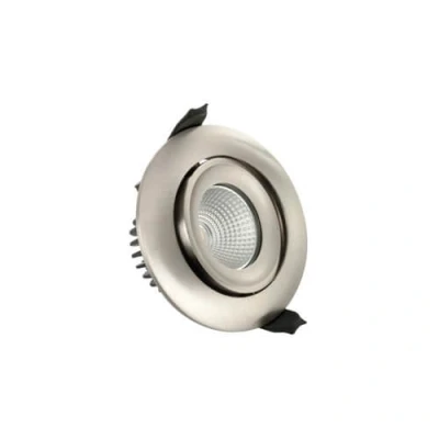 Afbeelding van IP44 LED Inbouwspot Barbera Rond RVS Look Warm Wit Dimbaar 6W Integral