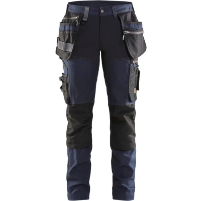 Afbeelding van Blaklader Dames werkbroek met stretch 7115 1343 Donker marineblauw/Zwart C48