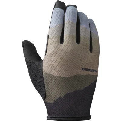 Afbeelding van SHIMANO Unisex Adult Trailhandschoenen Handschoenen, Bruin, One Size