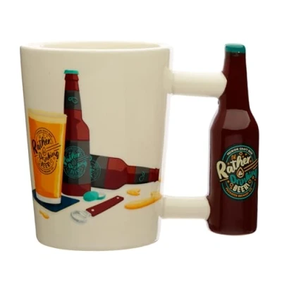 Afbeelding van Beker met bierfles handvat