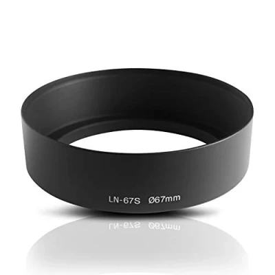 Afbeelding van 67mm Ø Metalen lenskap Lens Hood. CNC bewerkte aluminium. Voor het vastschroeven van lensfilterdraad. Canon Sony Nikon Tamron Sigma Olympus Fujifilm Pentax