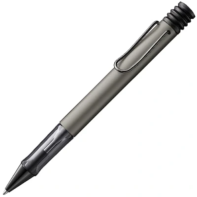 Afbeelding van Lamy Lx edele balpen 257 van aluminium in de kleur ruthenium met edelmetalen afwerking en metalen clip veredeld, incl. grote vulling M 16 lijnbreedte zwart geschenkverpakking