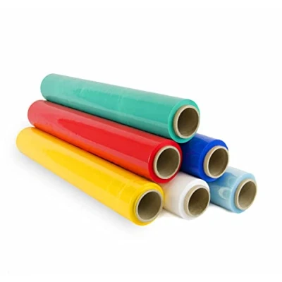 Afbeelding van Verpakkingsfolie, 50 cm breed en rekbaar tot 300 meter lengte, handmatige elastische folierol, voor industriële verpakking, ofiturie (12 rollen, meerkleurig)
