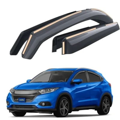 Afbeelding van Goodyear Winddeflector voor/compatibel met Honda HR V 2015 2021, regengeleiders voor deuren, windgeleiders auto&#039;s, in channel, 4 stuks, rook gekleurd